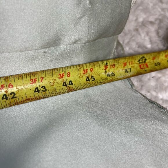 David's Bridal Gown prom Fit Flare A line Floral Beads accent  mint green  SZ2 - Picture 16 of 16